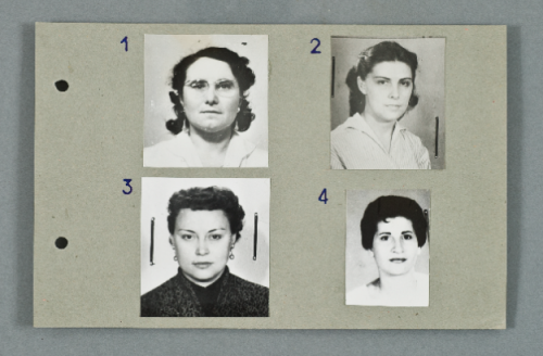 Portraits de femmes proches du FLN fichées par la police, vers 1960. ©Archives nationales d'outre-mer.